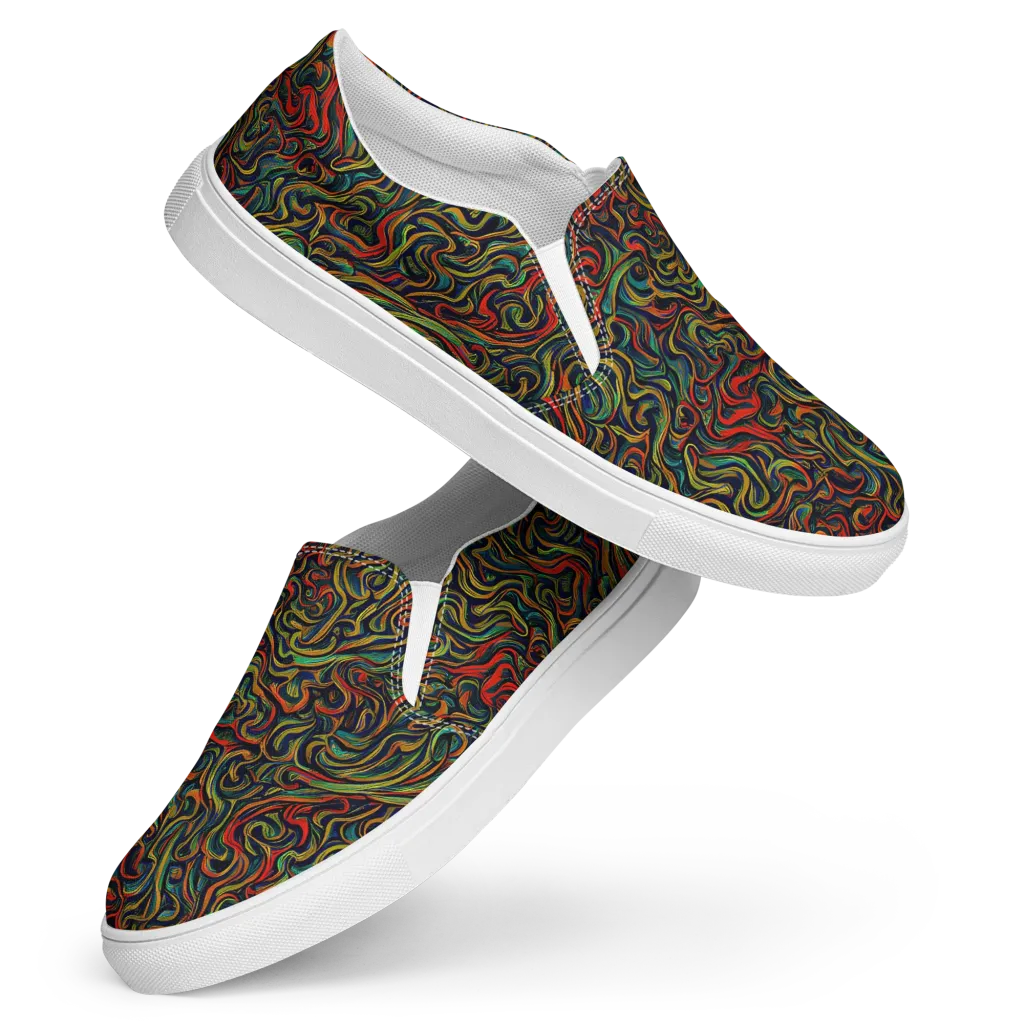 The Color Surge on Women's Slip-On Canvas Shoes — Front