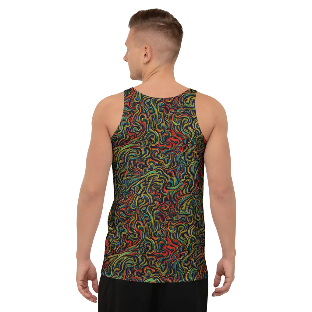 The Color Surge on Men's Tank Top — Back