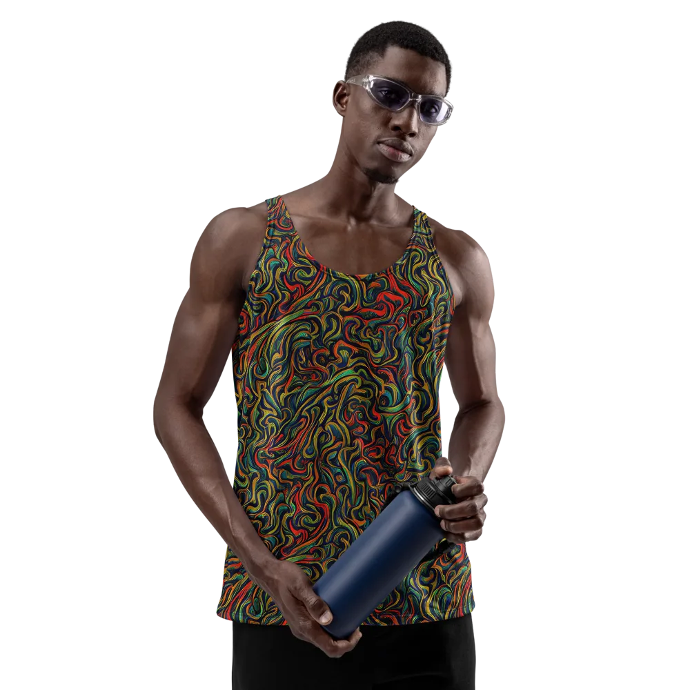 The Color Surge on Men's Tank Top — Front