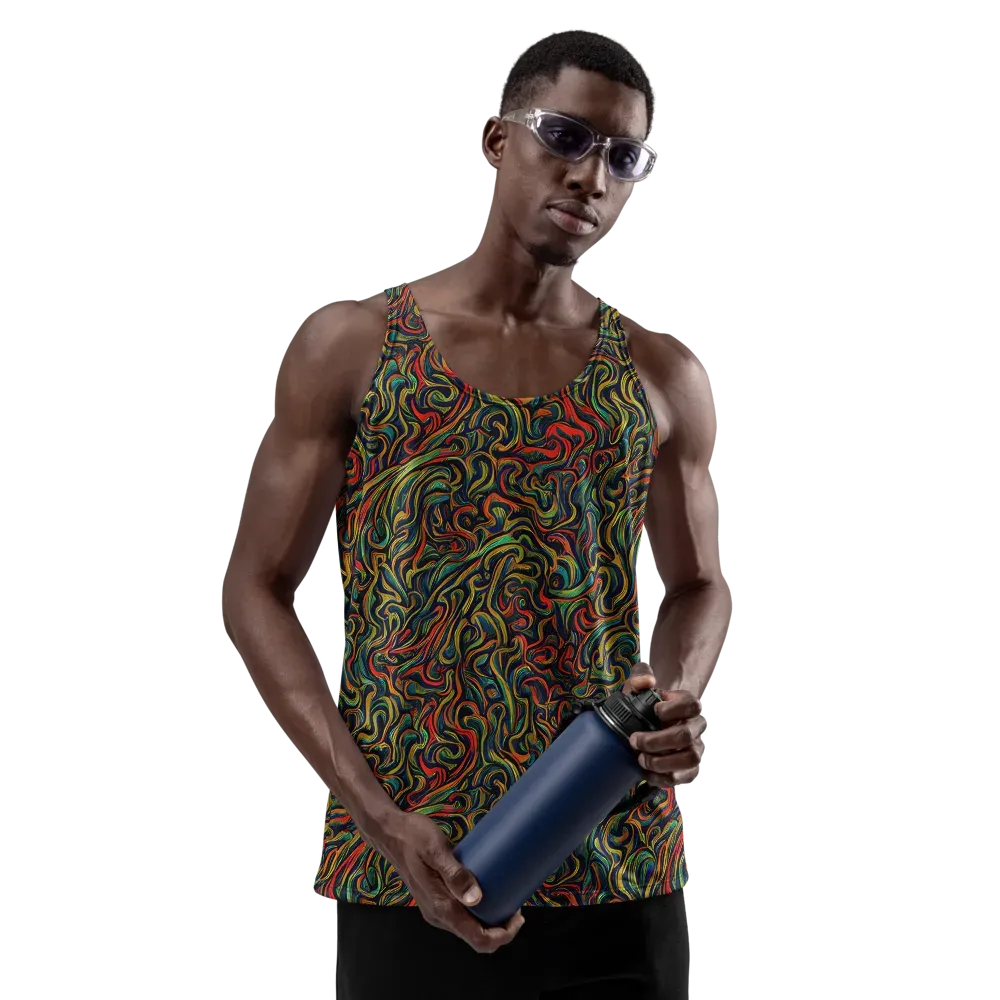The Color Surge on Men's Tank Top — Front