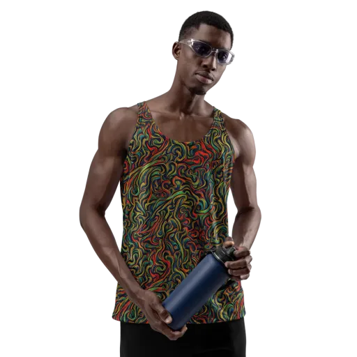 The Color Surge on a Men's Tank Top