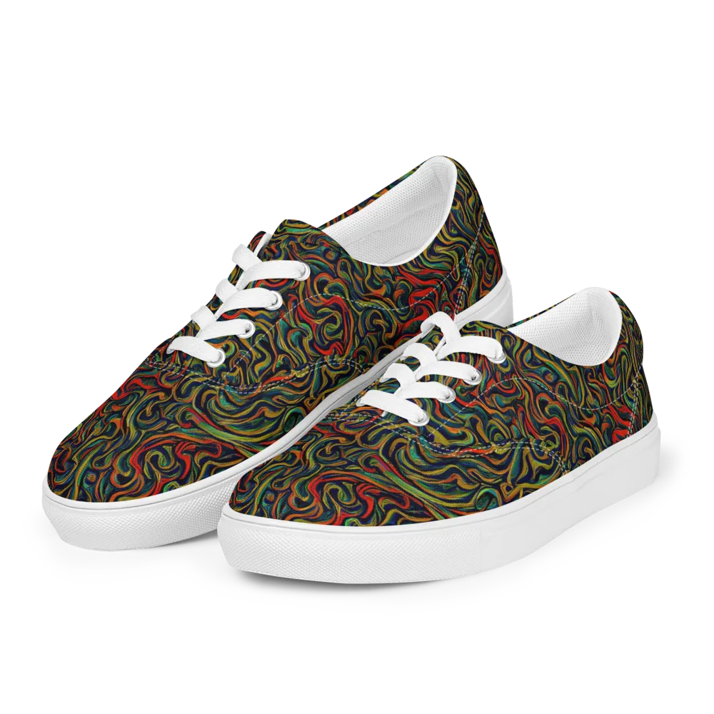 The Color Surge on Men's Lace-Up Canvas Shoes — Left Front