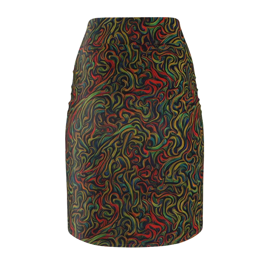 The Color Surge on Pencil Skirt — Back
