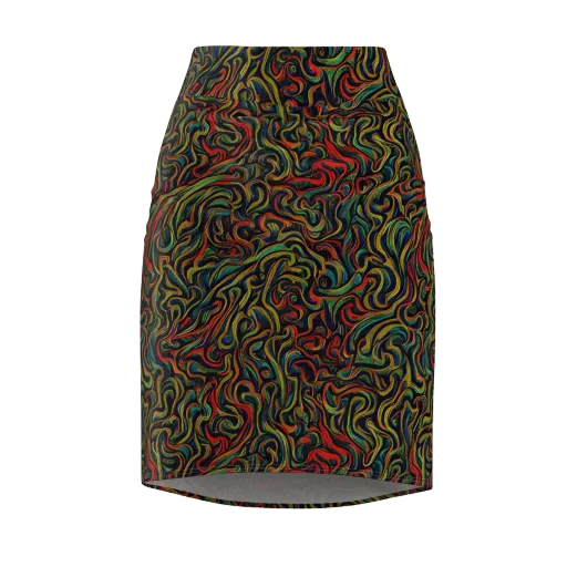 The Color Surge on a Pencil Skirt