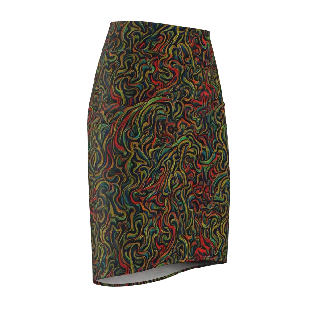 The Color Surge on Pencil Skirt — Front Side
