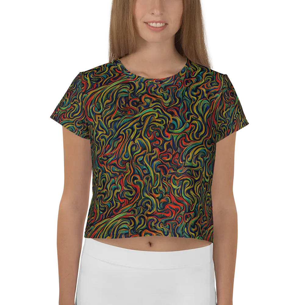 The Color Surge on Crop Tee — Front