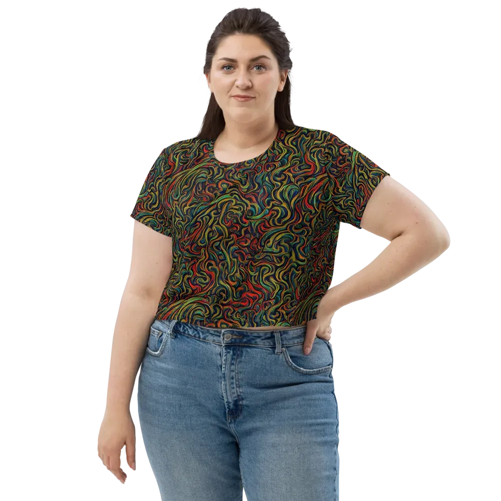 The Color Surge on Crop Tee — Front