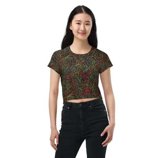 The Color Surge on a Crop Tee