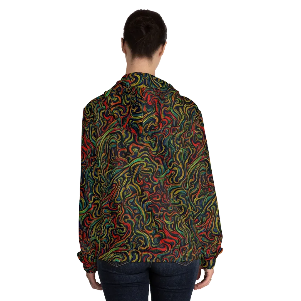 The Color Surge on Women's Full-Zip Hoodie — Back On Person
