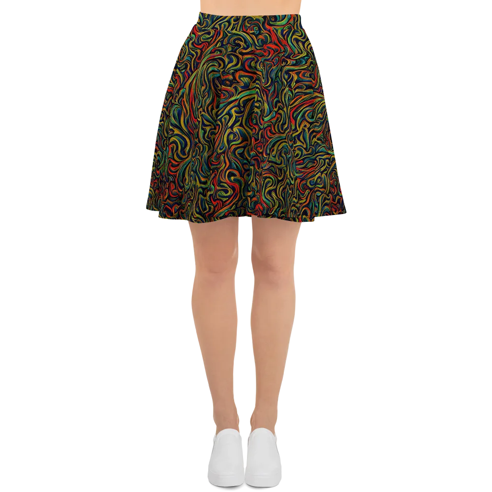 The Color Surge on Skater Skirt — Front