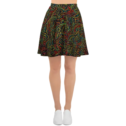 The Color Surge on a Skater Skirt