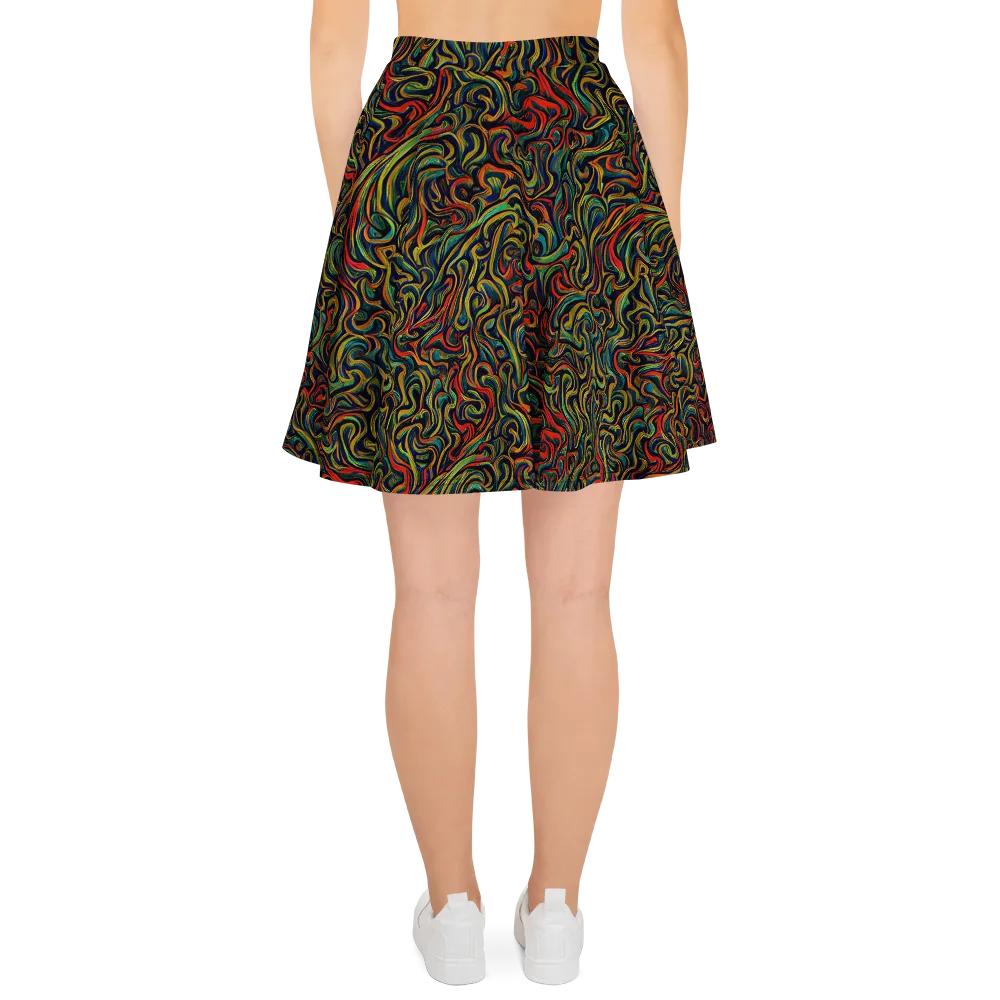 The Color Surge on Skater Skirt — Back