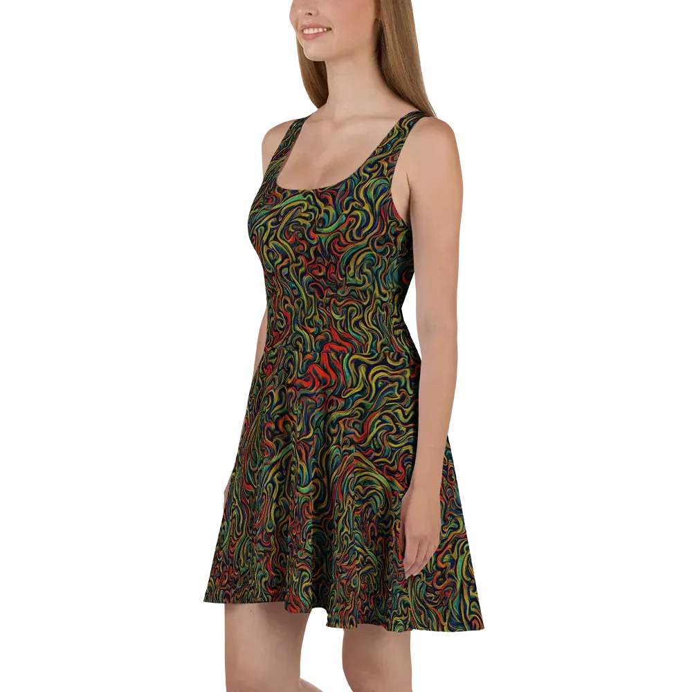 The Color Surge on Skater Dress — Left