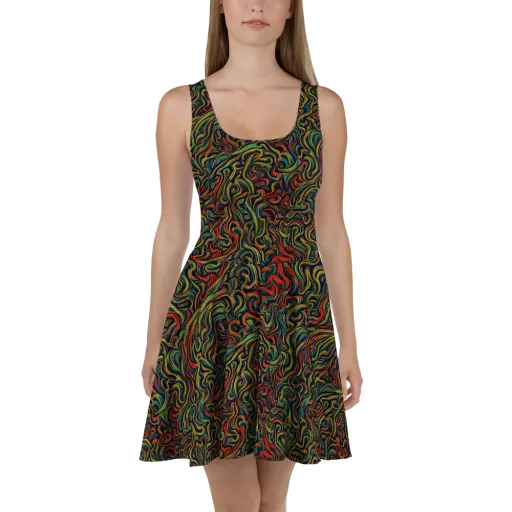 The Color Surge on a Skater Dress
