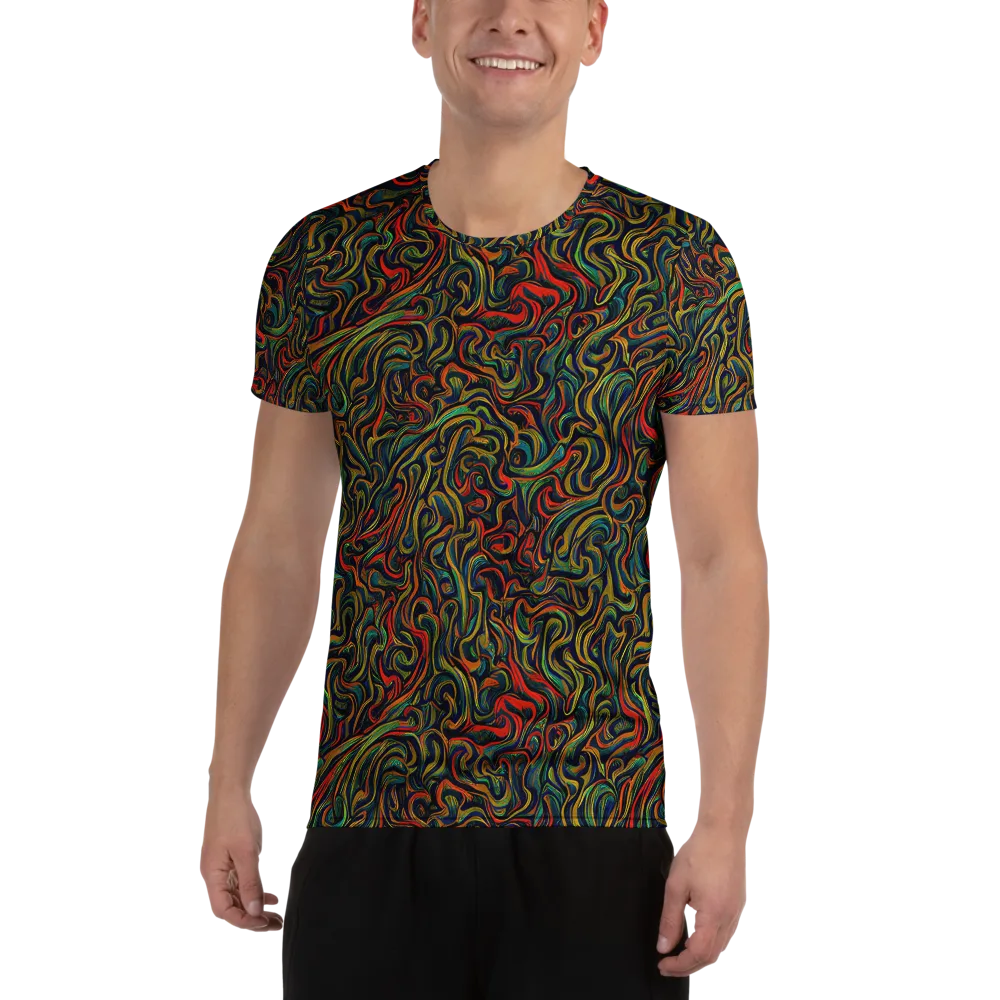 The Color Surge on Men's Athletic T-Shirt — Front