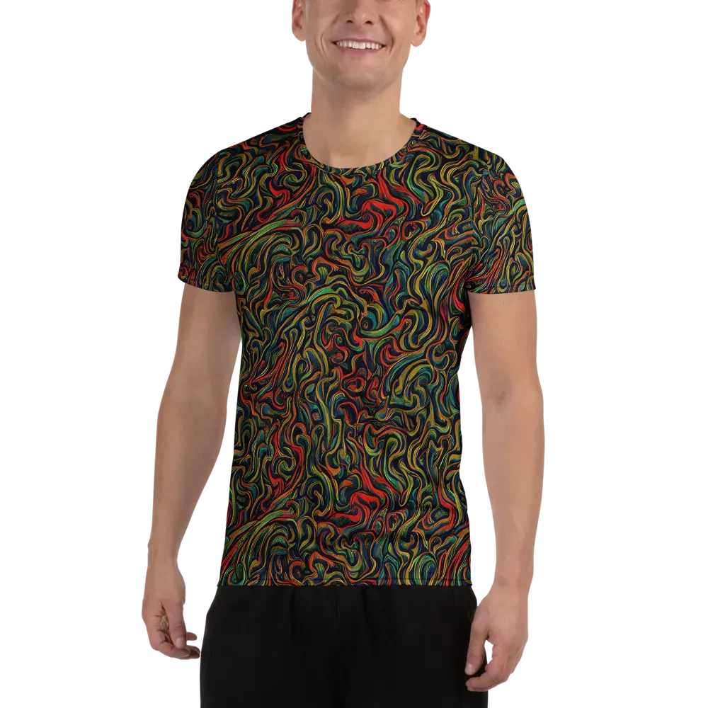 The Color Surge on Men's Athletic T-Shirt — Front