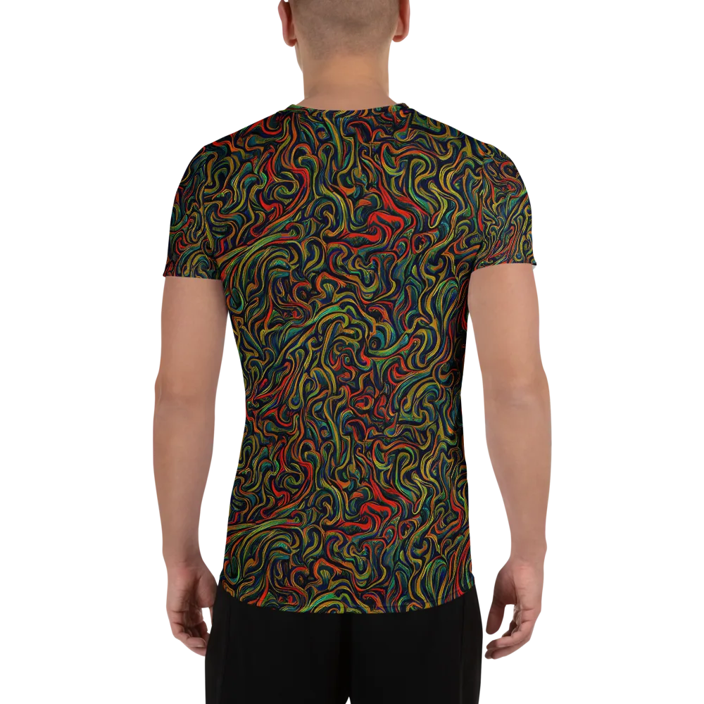 The Color Surge on Men's Athletic T-Shirt — Back