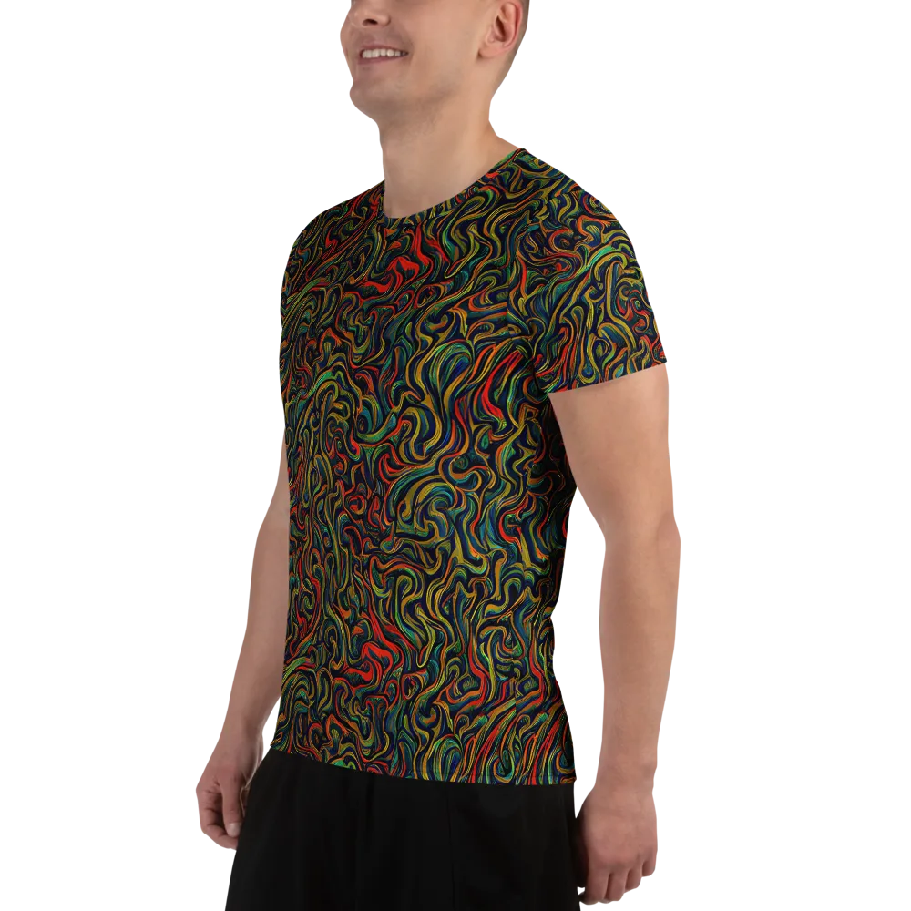 The Color Surge on Men's Athletic T-Shirt — Left