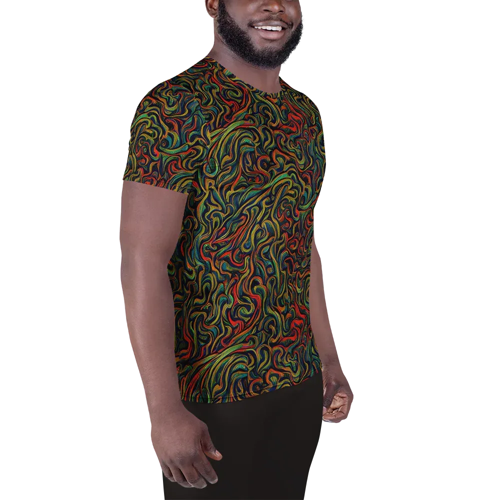 The Color Surge on Men's Athletic T-Shirt — Right