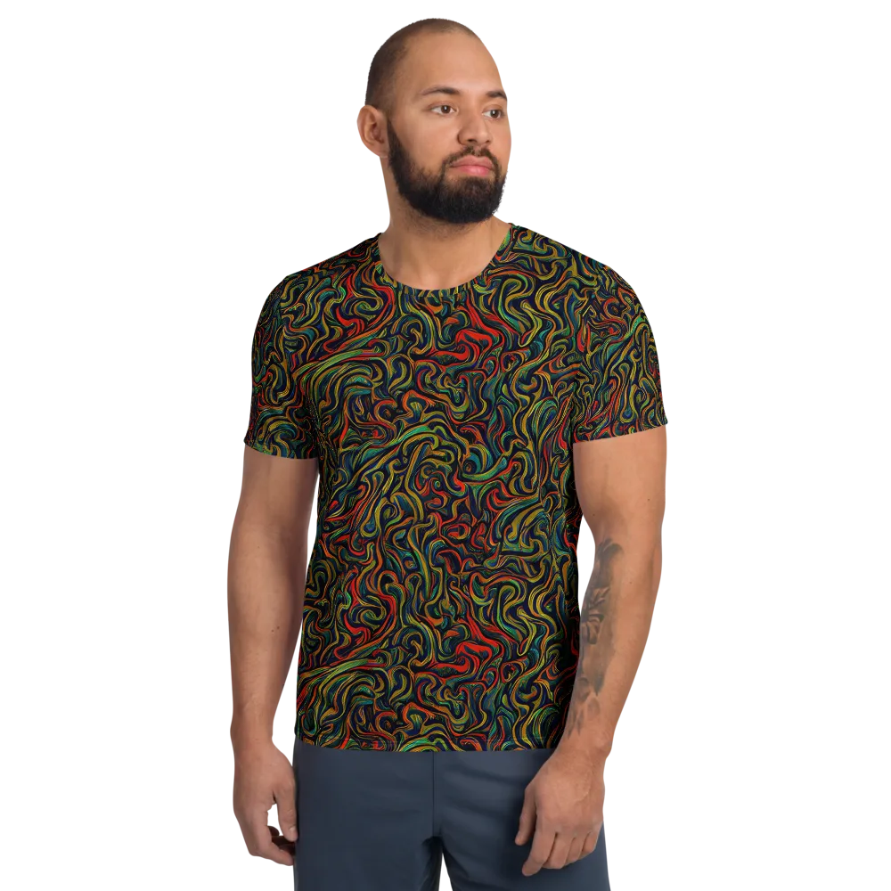 The Color Surge on Men's Athletic T-Shirt — Front