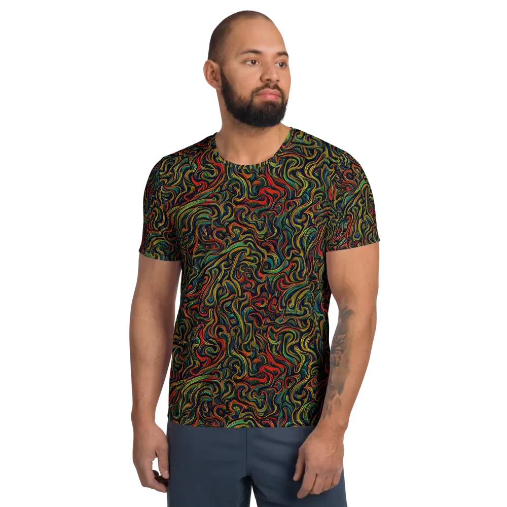 The Color Surge on Men's Athletic T-Shirt — Front
