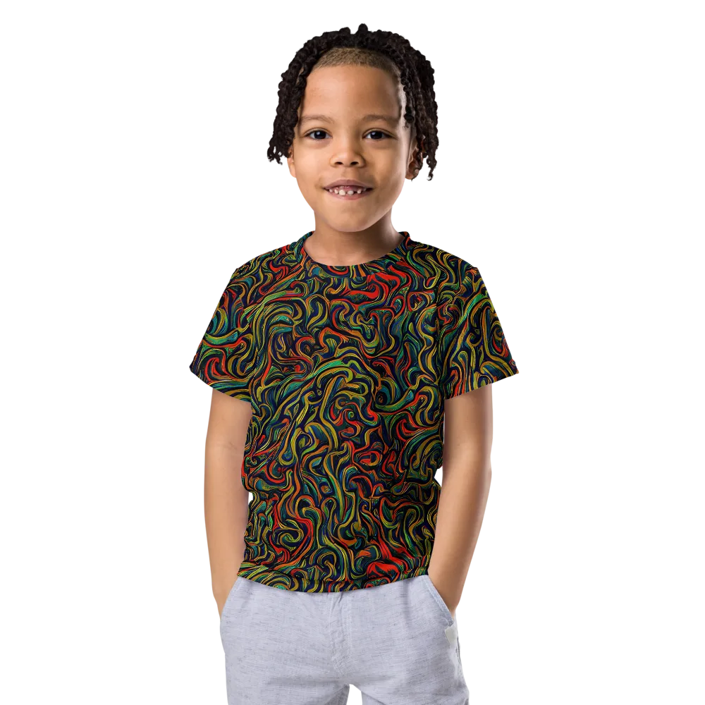 The Color Surge on Kids Crew Neck T-Shirt — Front
