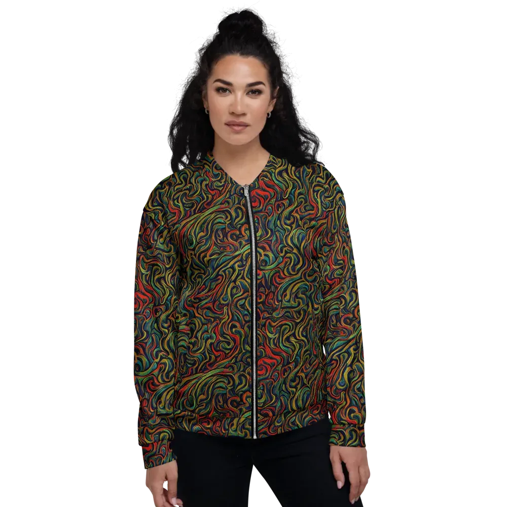 The Color Surge on Bomber Jacket — Front