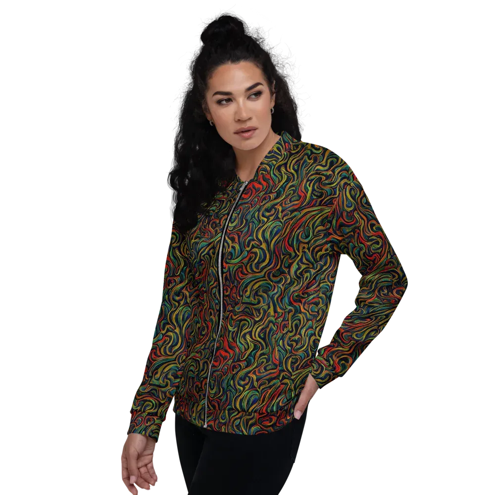 The Color Surge on Bomber Jacket — Left