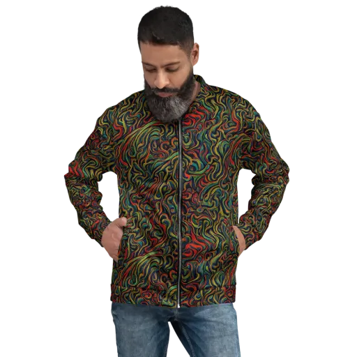 The Color Surge on a Bomber Jacket
