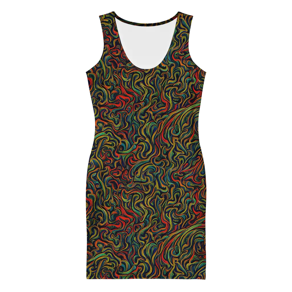The Color Surge on Bodycon Dress — Front