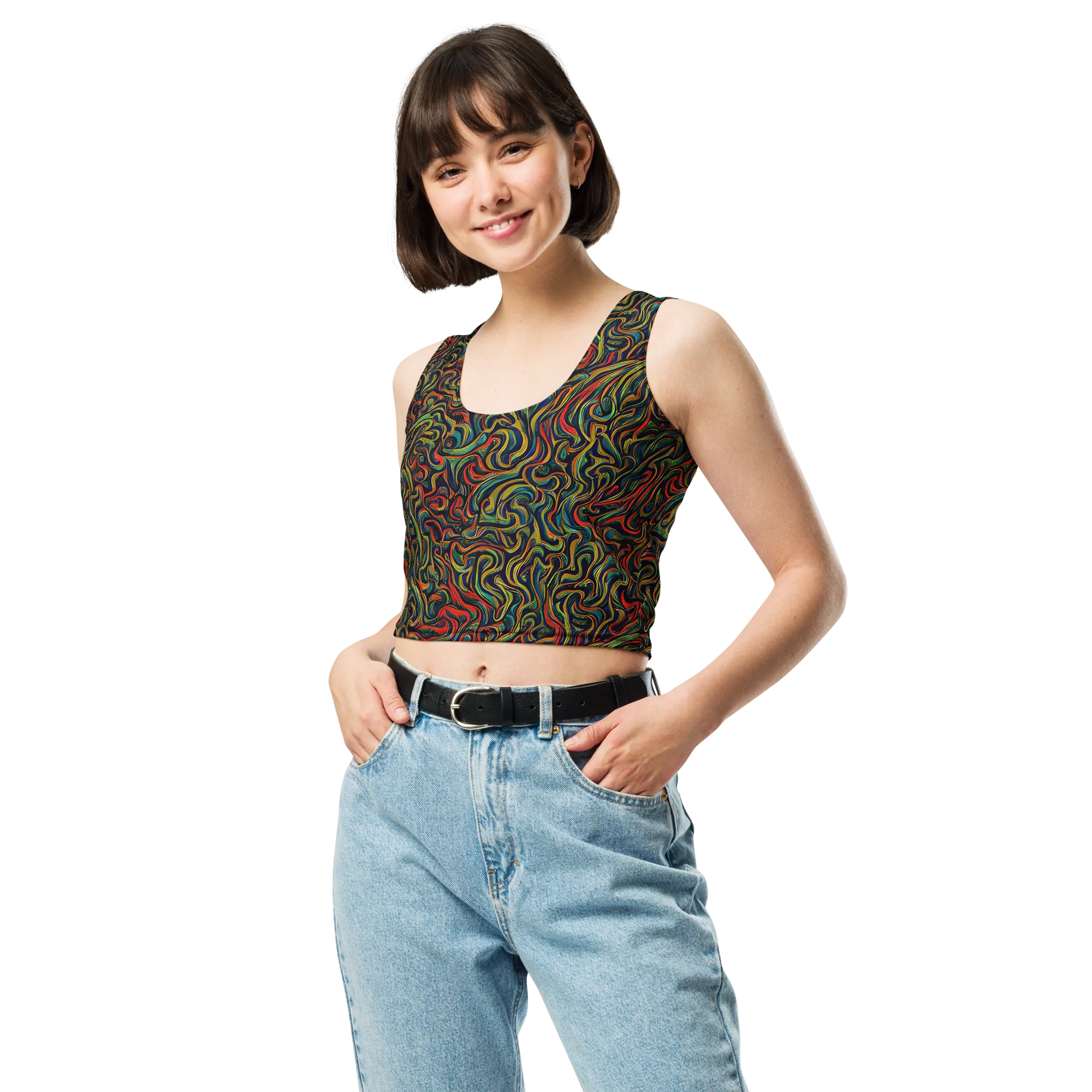 The Color Surge on Crop Top — Front