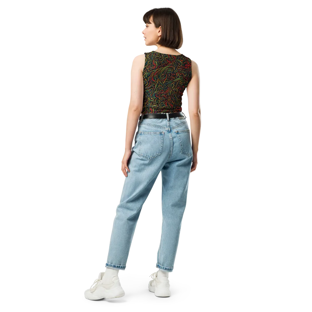 The Color Surge on Crop Top — Back