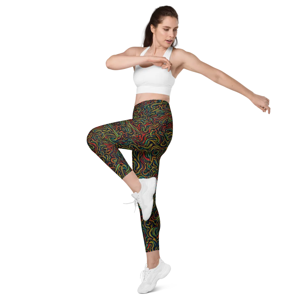 The Color Surge on Leggings with Pockets — Left Front