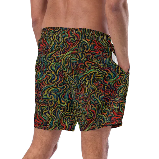 The Color Surge on a Swim Trunks