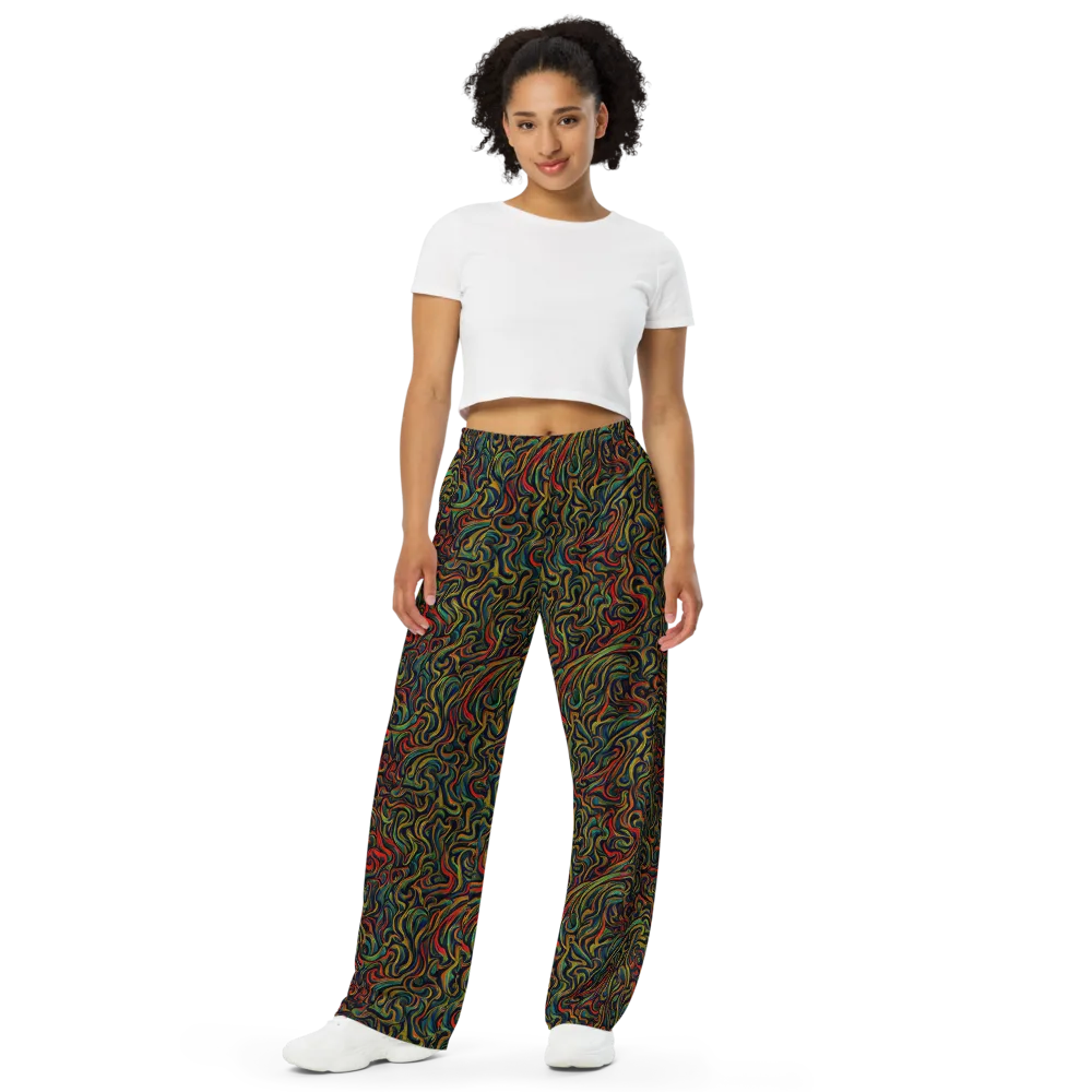 The Color Surge on Wide-Leg Pants — Front