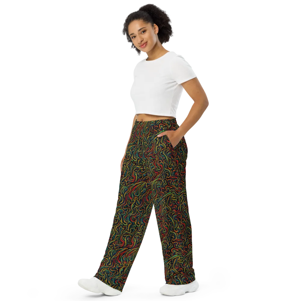 The Color Surge on Wide-Leg Pants — Left Front