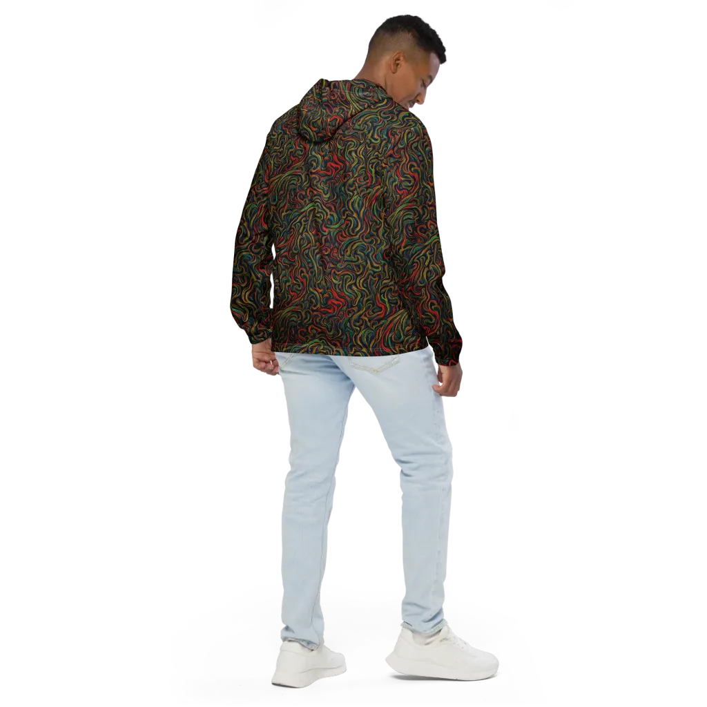 The Color Surge on Men's Windbreaker — Back