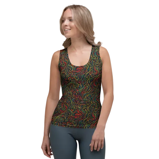 The Color Surge on a Women's Tank Top