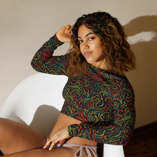 The Color Surge on a Long Sleeve Crop Top