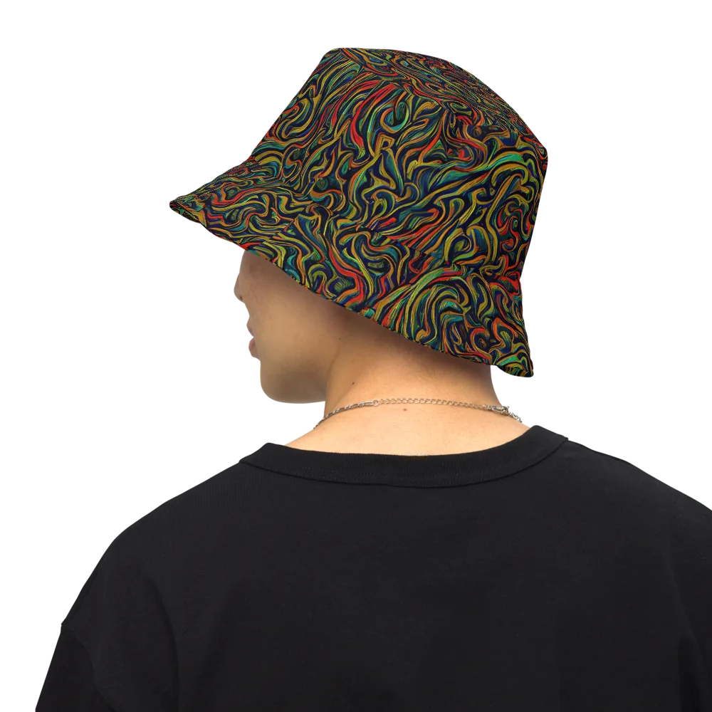 The Color Surge on Reversible Bucket Hat — Back Inside