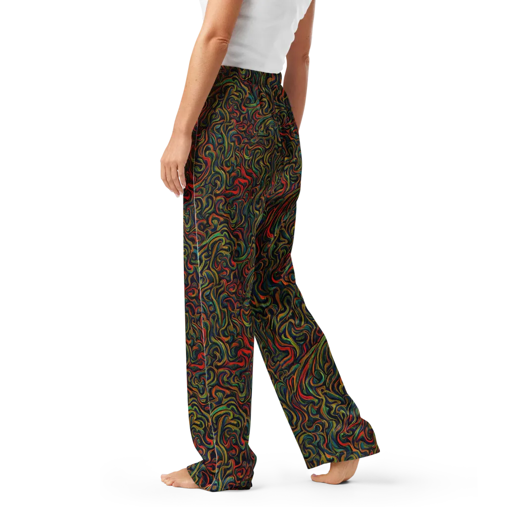 The Color Surge on Women's Pajama Pants — Left