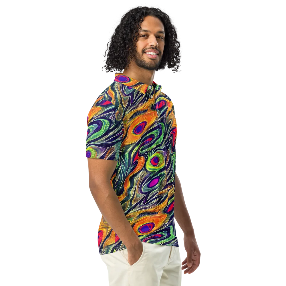 Chromatic Feather on Men's Slim Fit Polo Shirt — Right Front