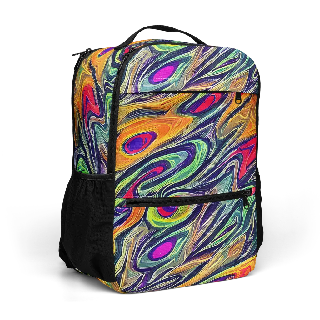 Chromatic Feather on Utility Backpack — Right Front