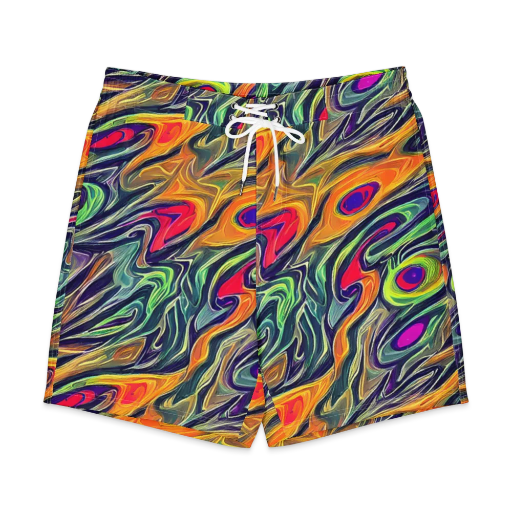 Chromatic Feather on Men's Board Shorts — Front
