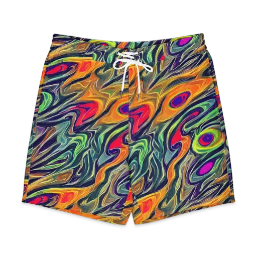 Chromatic Feather on a Men's Board Shorts