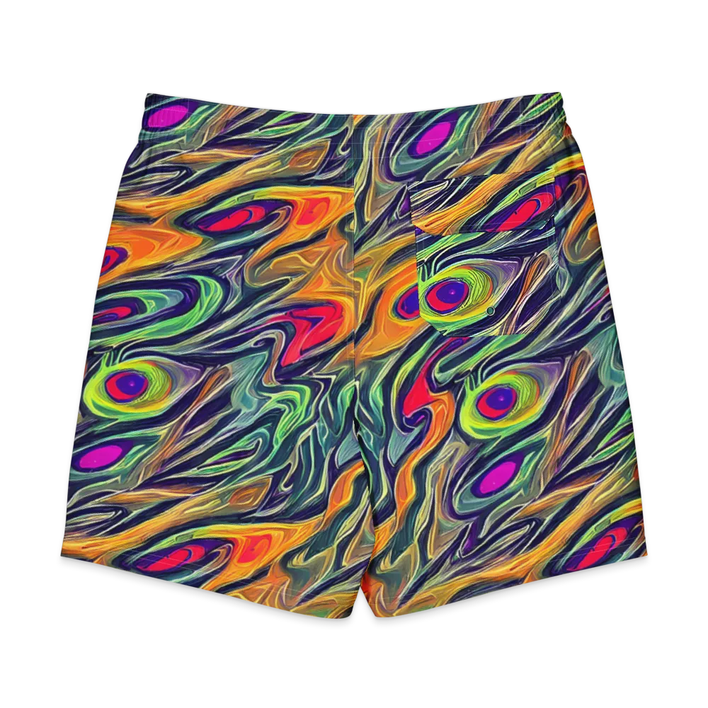 Chromatic Feather on Men's Board Shorts — Back