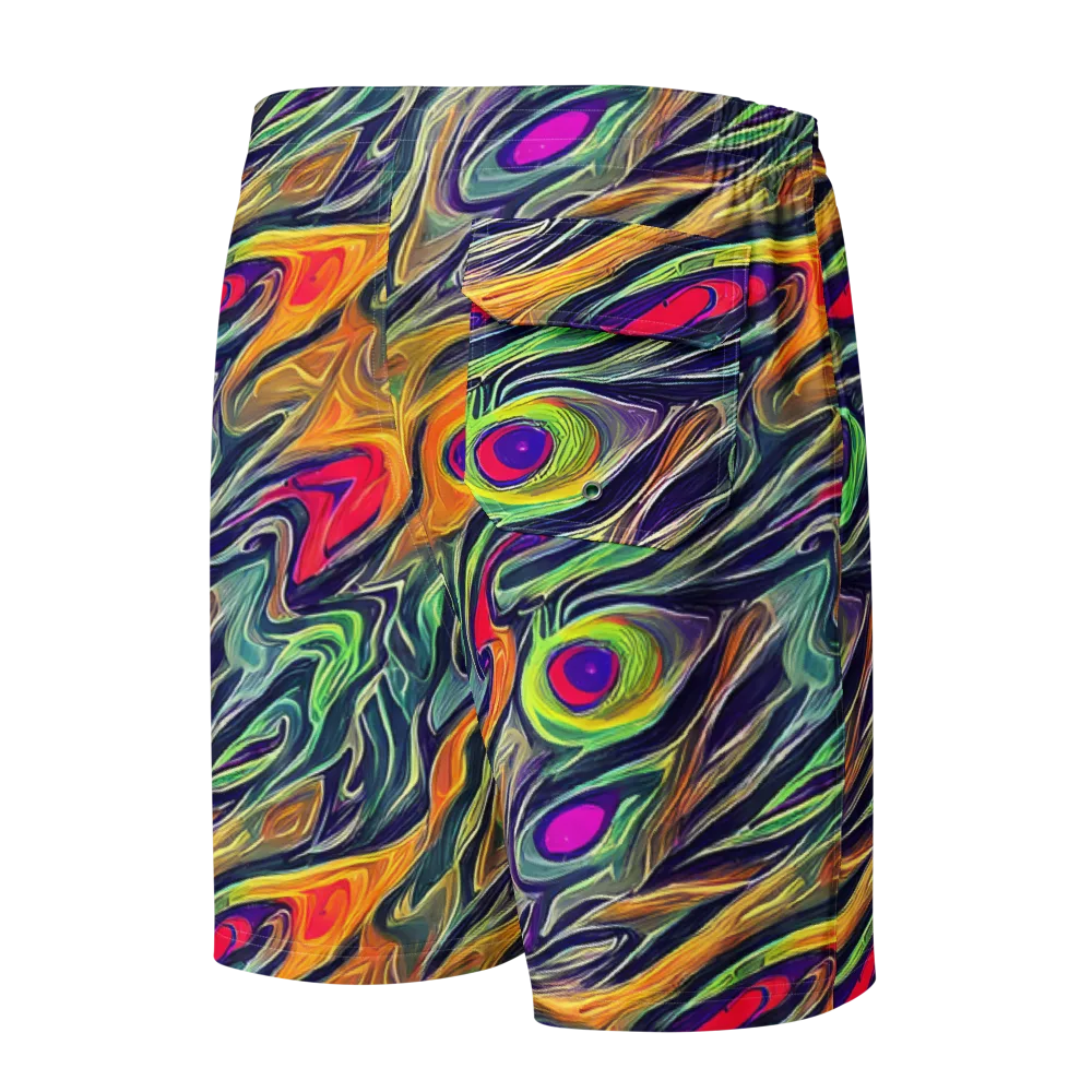 Chromatic Feather on Men's Board Shorts — Back