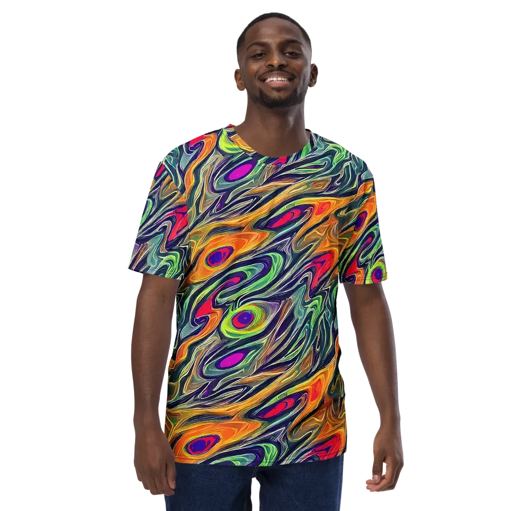 Chromatic Feather on Men's Crew Neck T-Shirt — Front