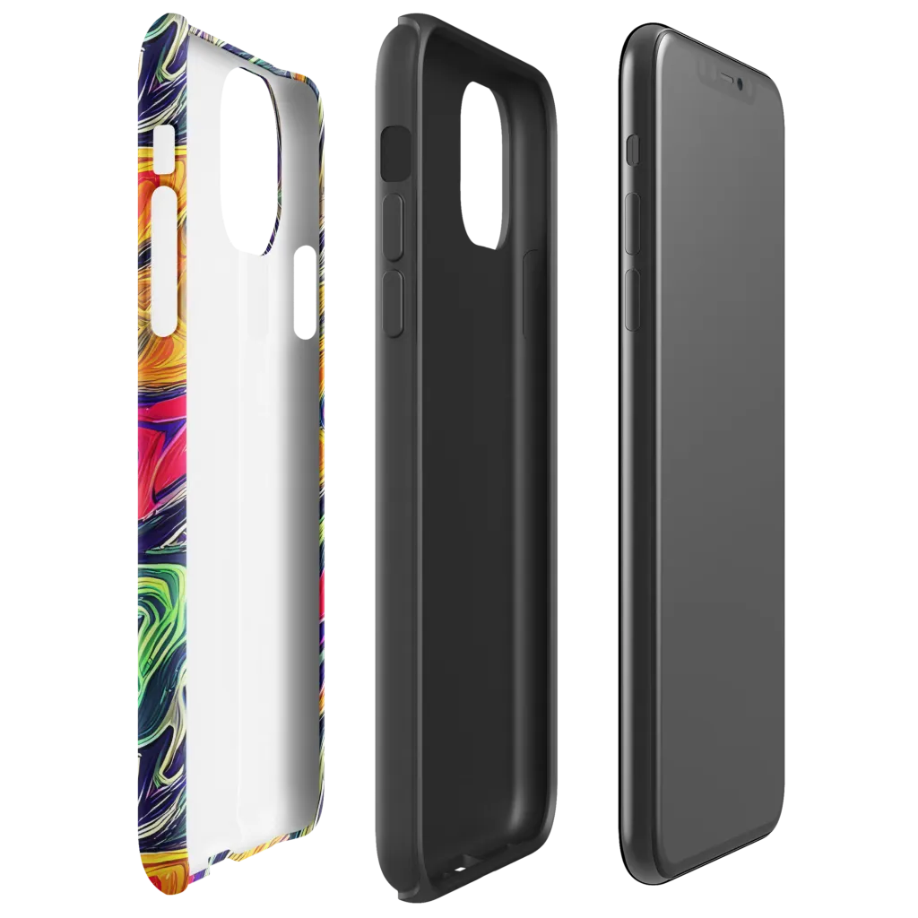 Chromatic Feather on Tough Case for iPhone® — Right