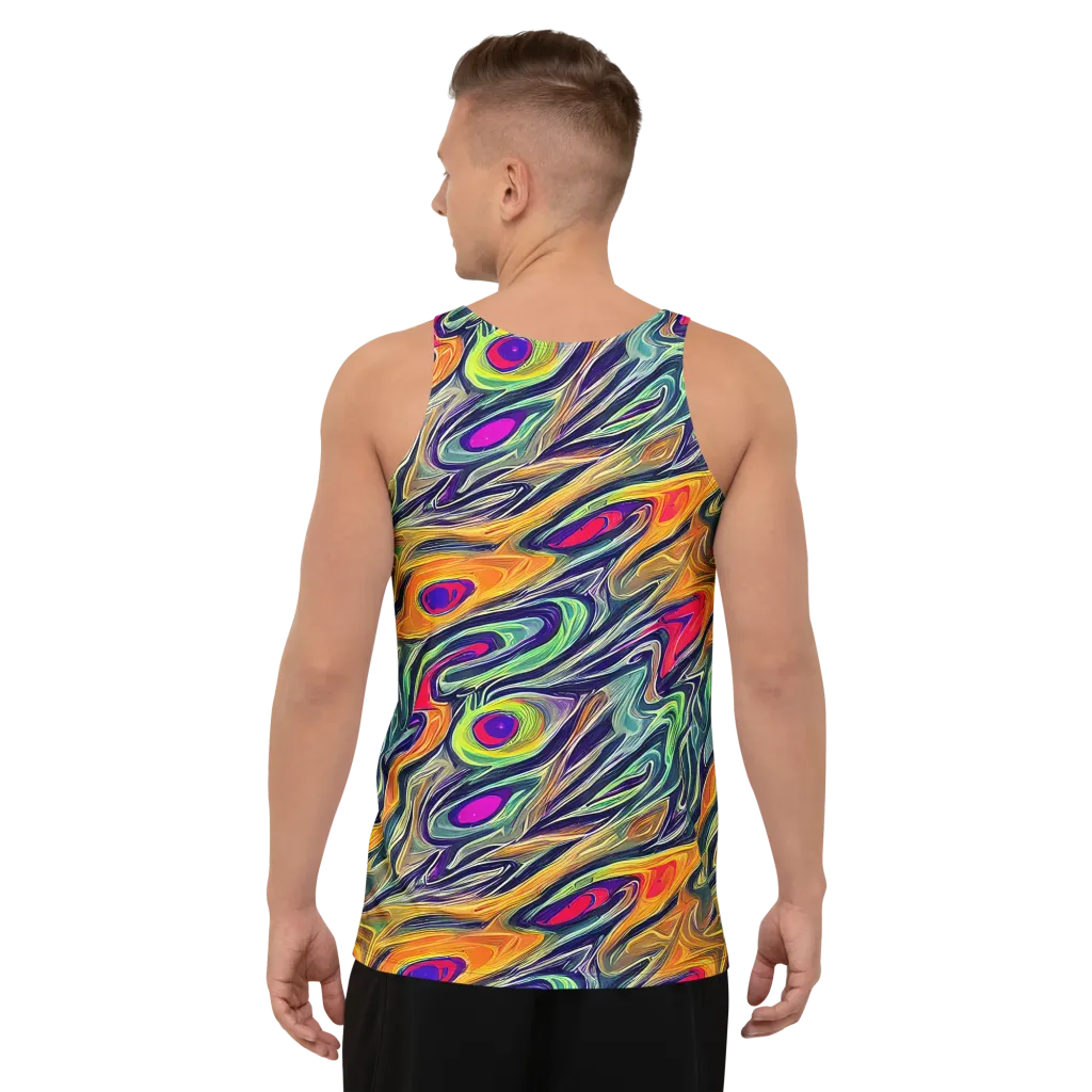 Chromatic Feather on Men's Tank Top — Back
